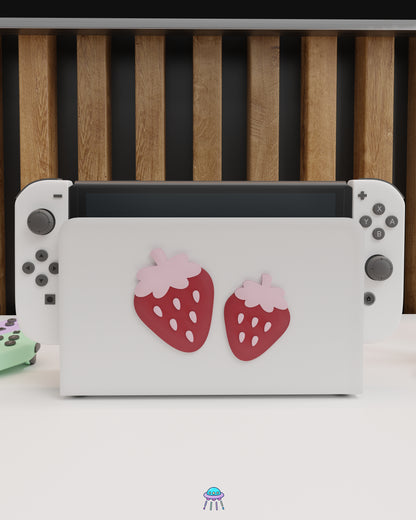 Sweet Strawberry Cover for Nintendo Switch – Original Faceplate Design