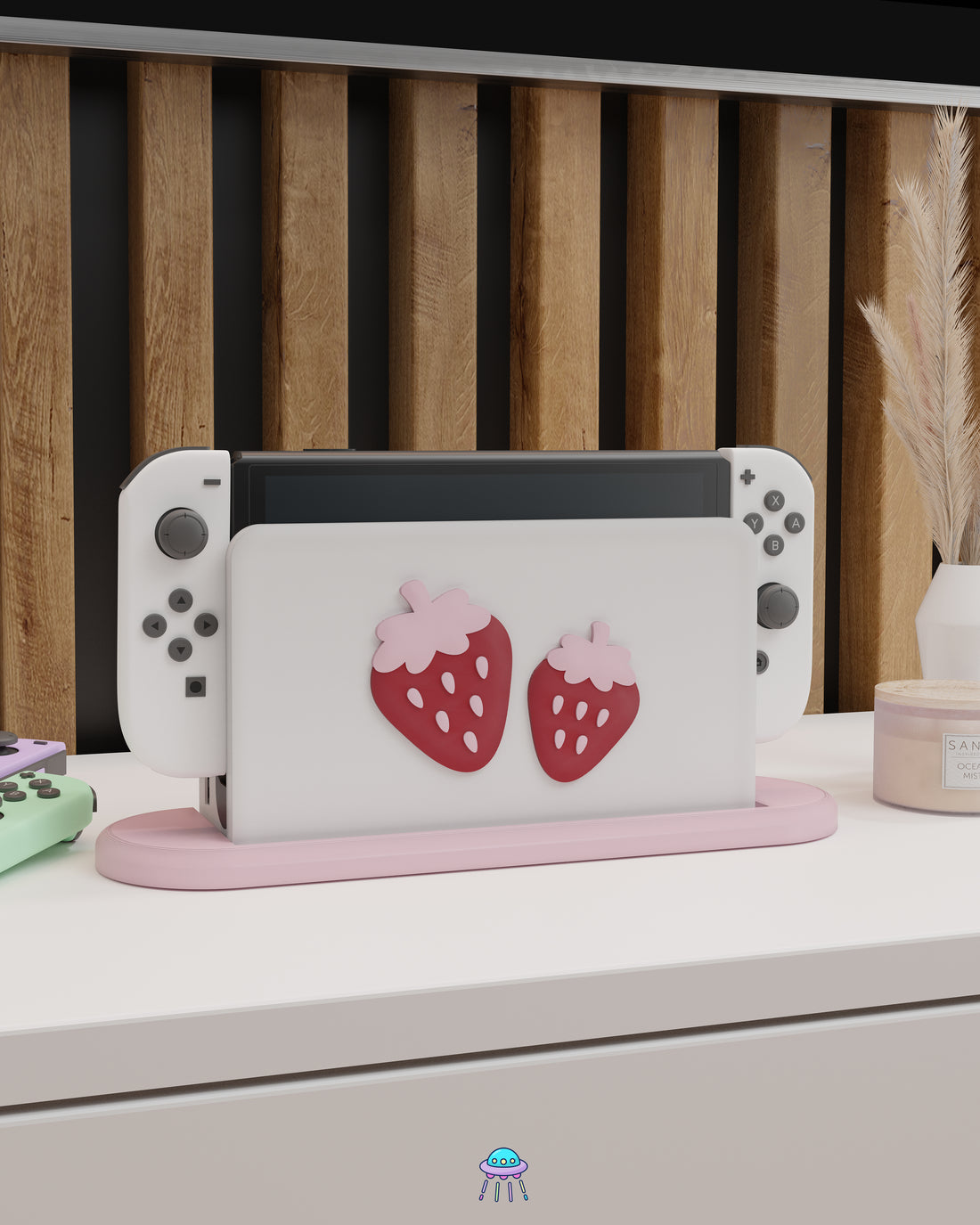 Sweet Strawberry Cover for Nintendo Switch – Original Faceplate Design