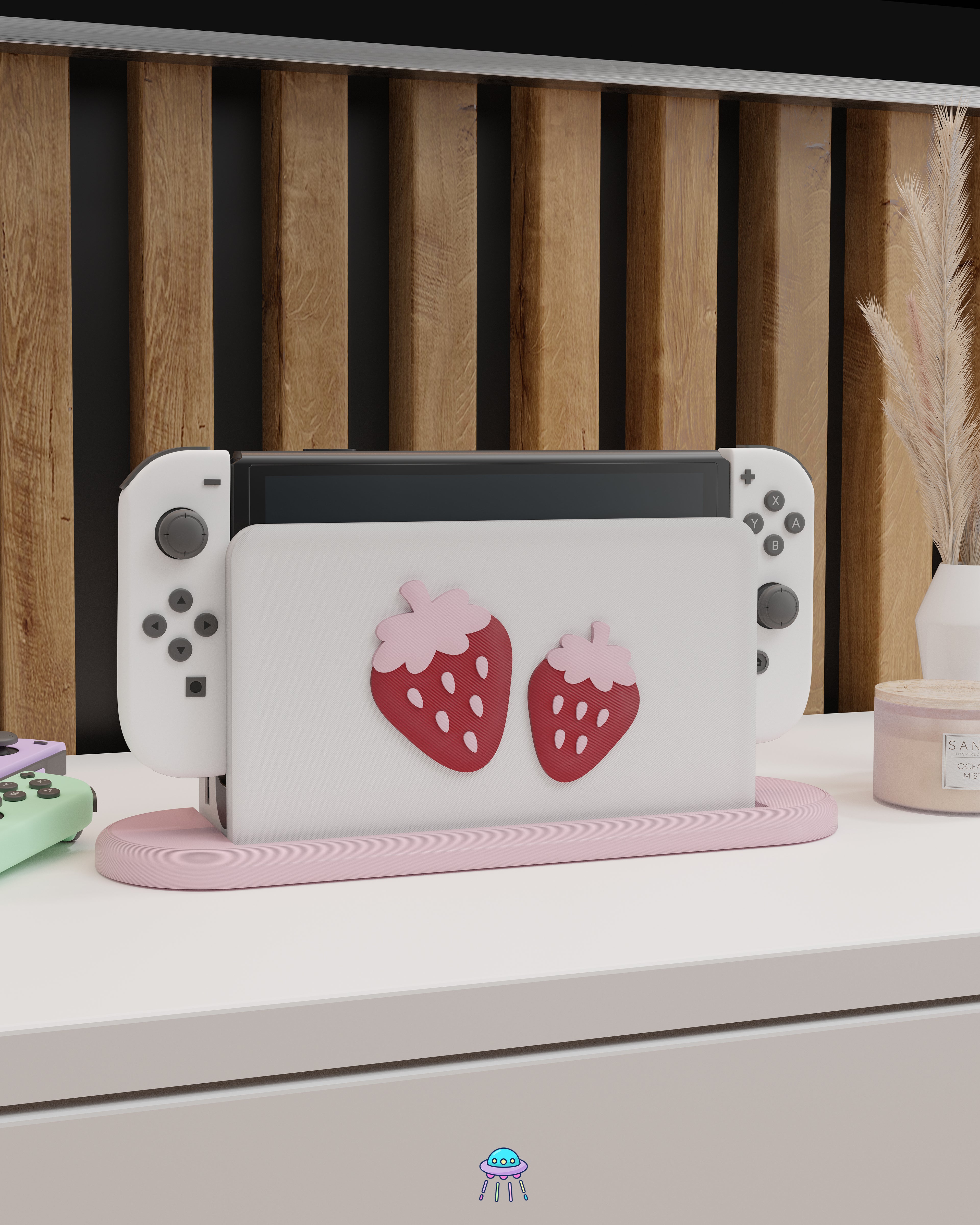 Sweet Strawberry Cover for Nintendo Switch – Original Faceplate Design