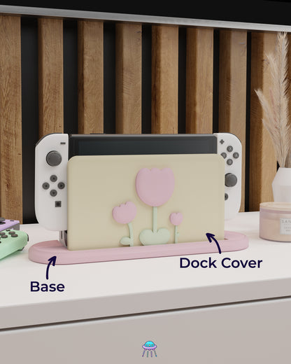 Sunlit Tulip Dock Cover for Nintendo Switch – Original Faceplate Design