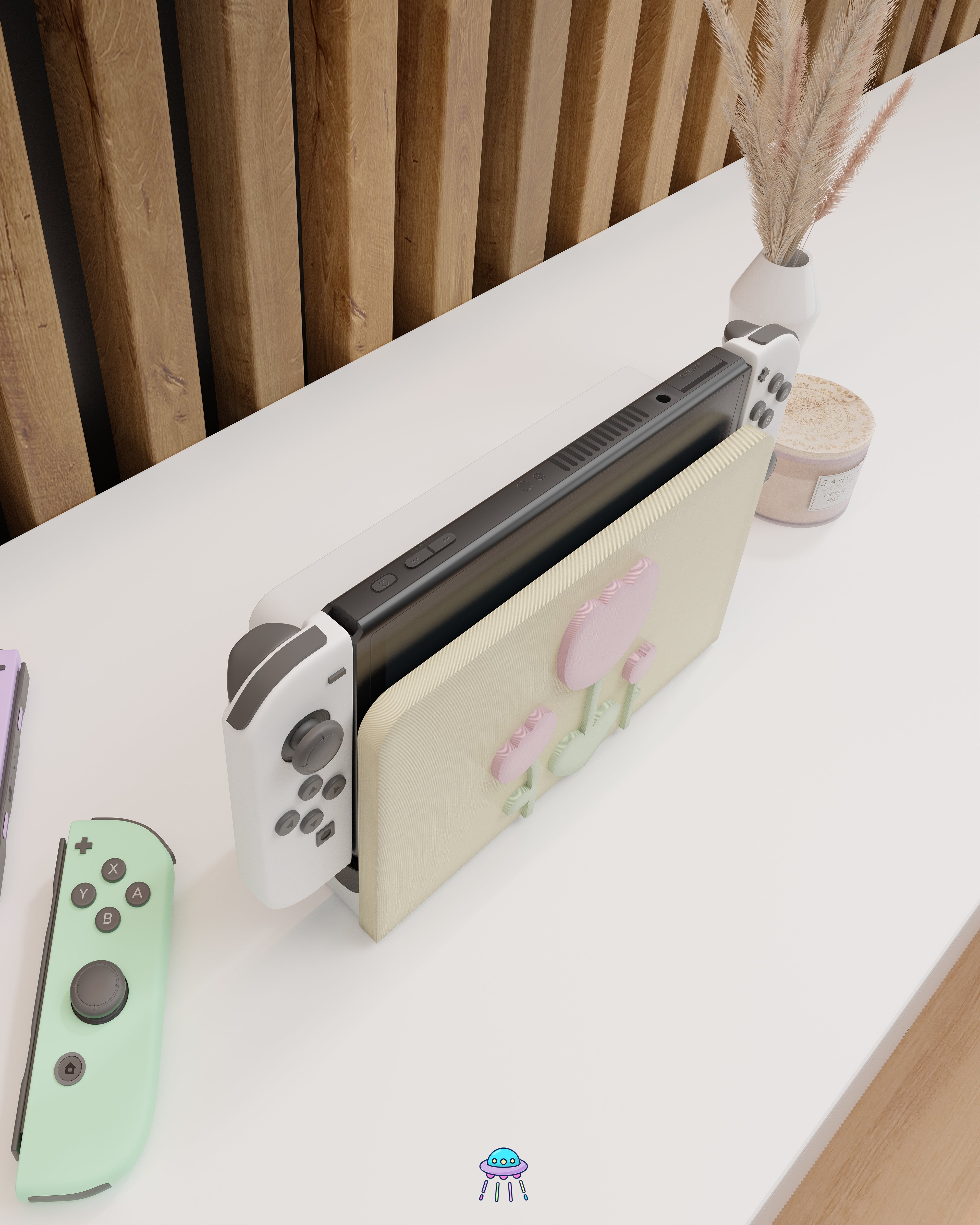 Sunlit Tulip Dock Cover for Nintendo Switch – Original Faceplate Design