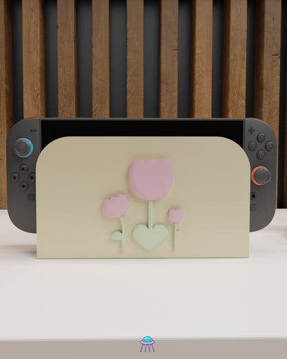 Sunlit Tulip Dock Cover for Nintendo Switch 2 – Original Faceplate Design