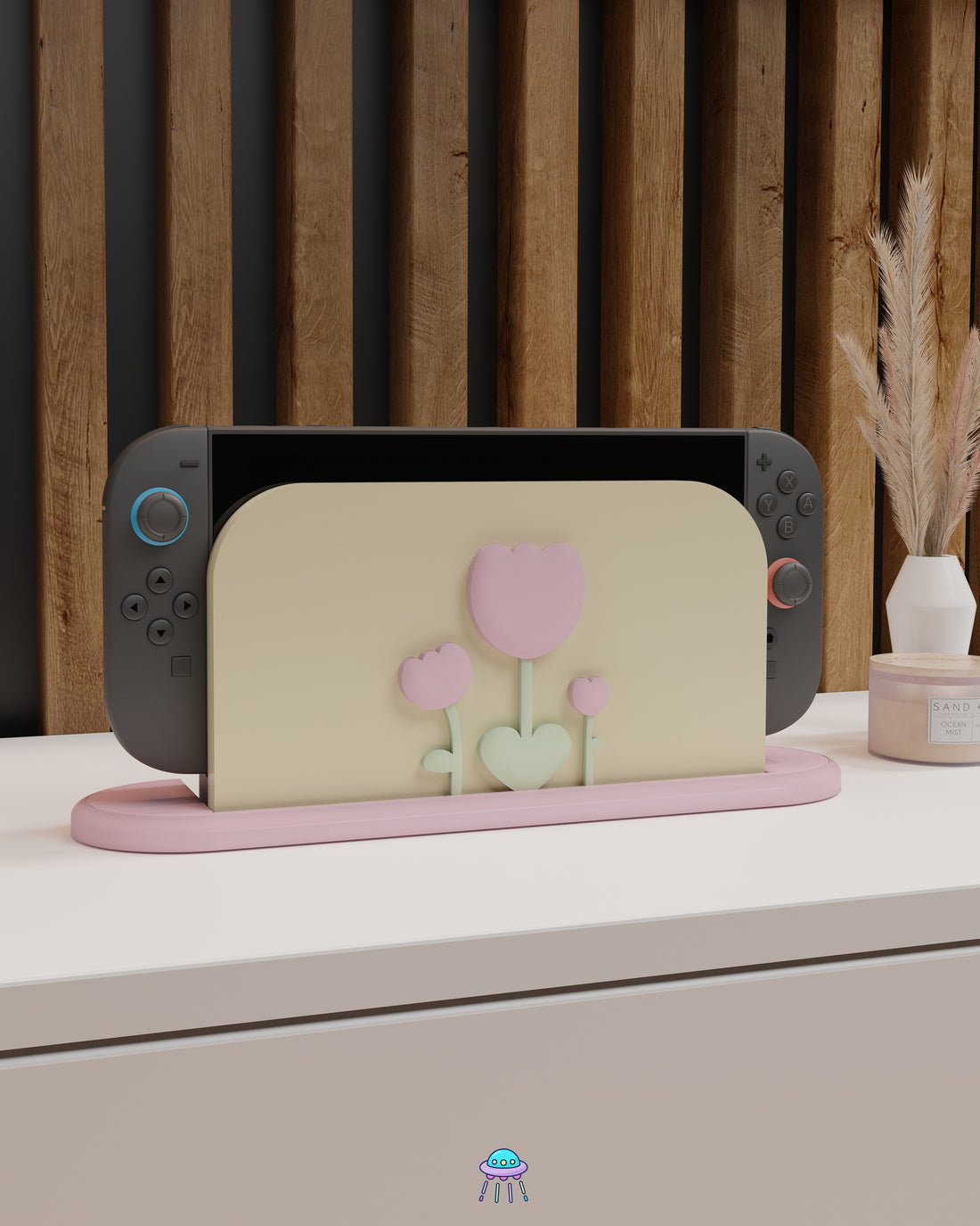 Sunlit Tulip Dock Cover for Nintendo Switch 2 – Original Faceplate Design