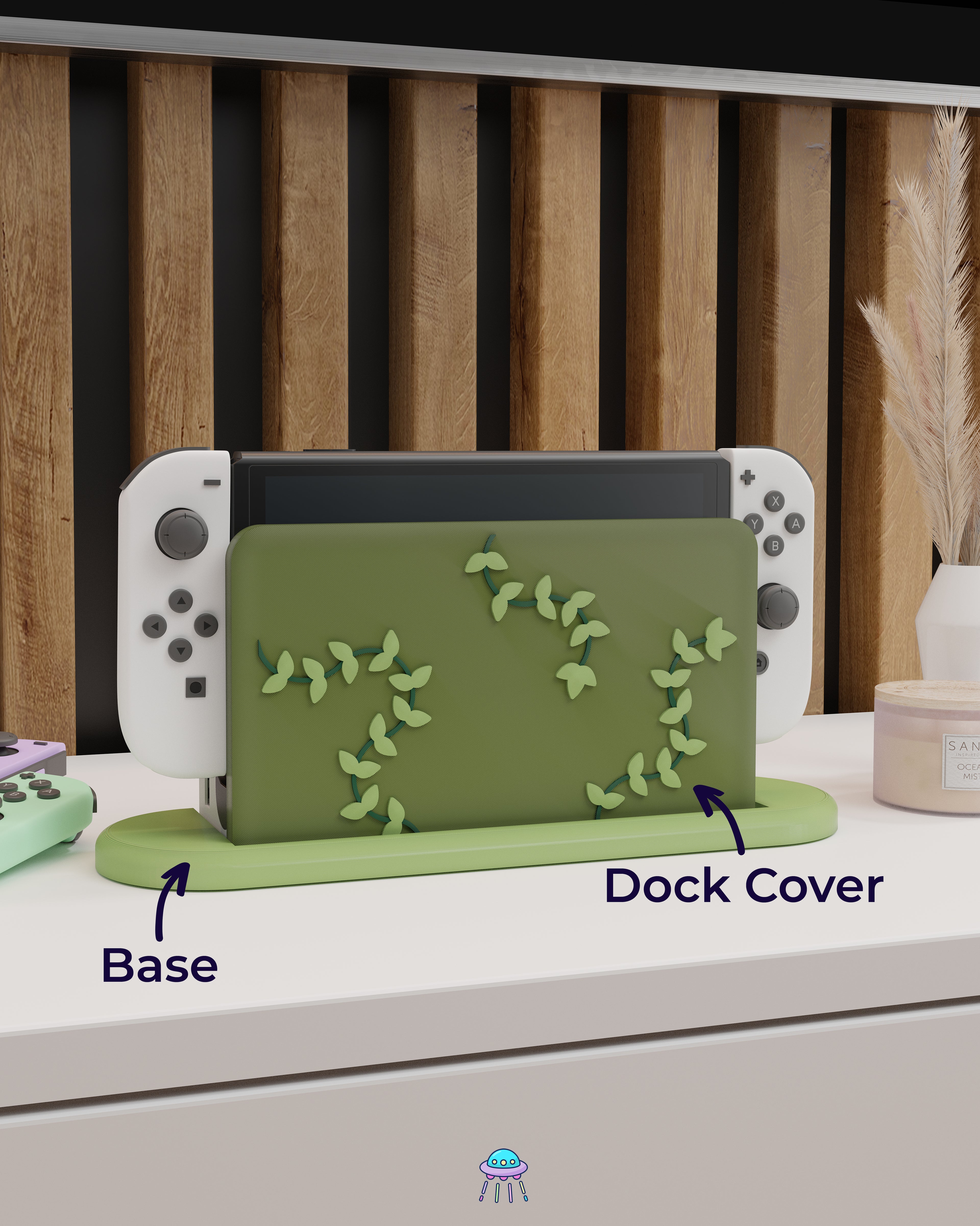 Vines Dock Cover for Nintendo Switch – Original Faceplate Design