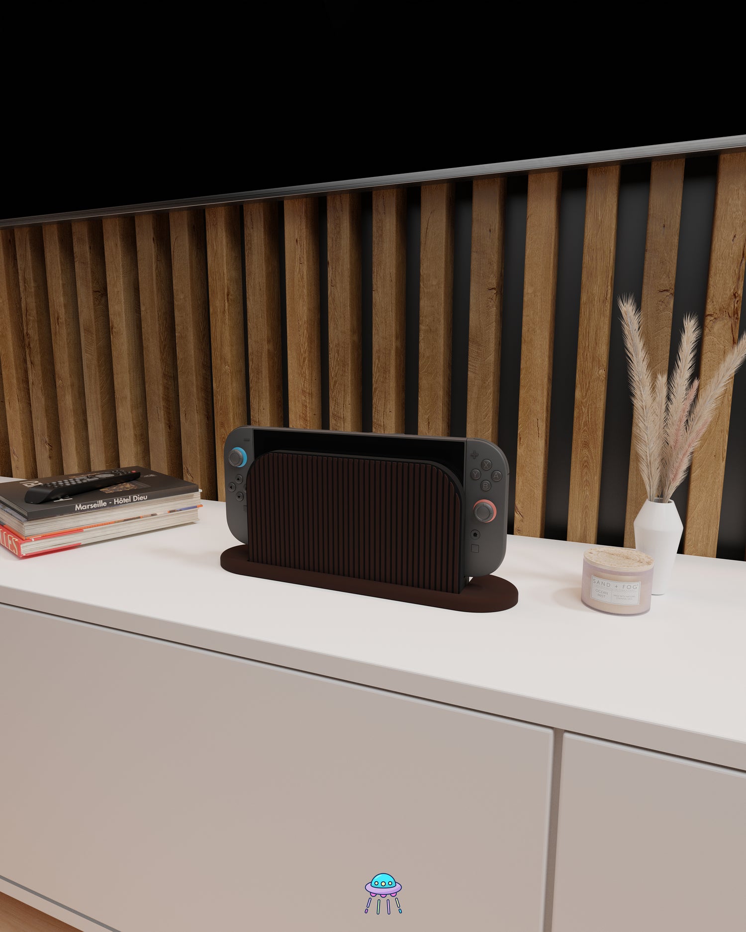 Walnut Dock Cover for Nintendo Switch 2 – Original Faceplate Design