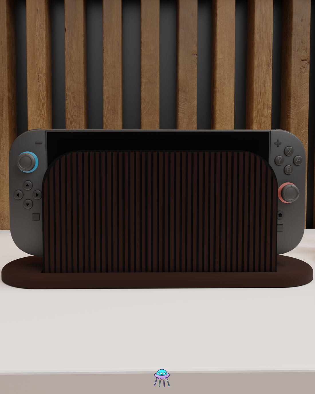 Walnut Dock Cover for Nintendo Switch 2 – Original Faceplate Design