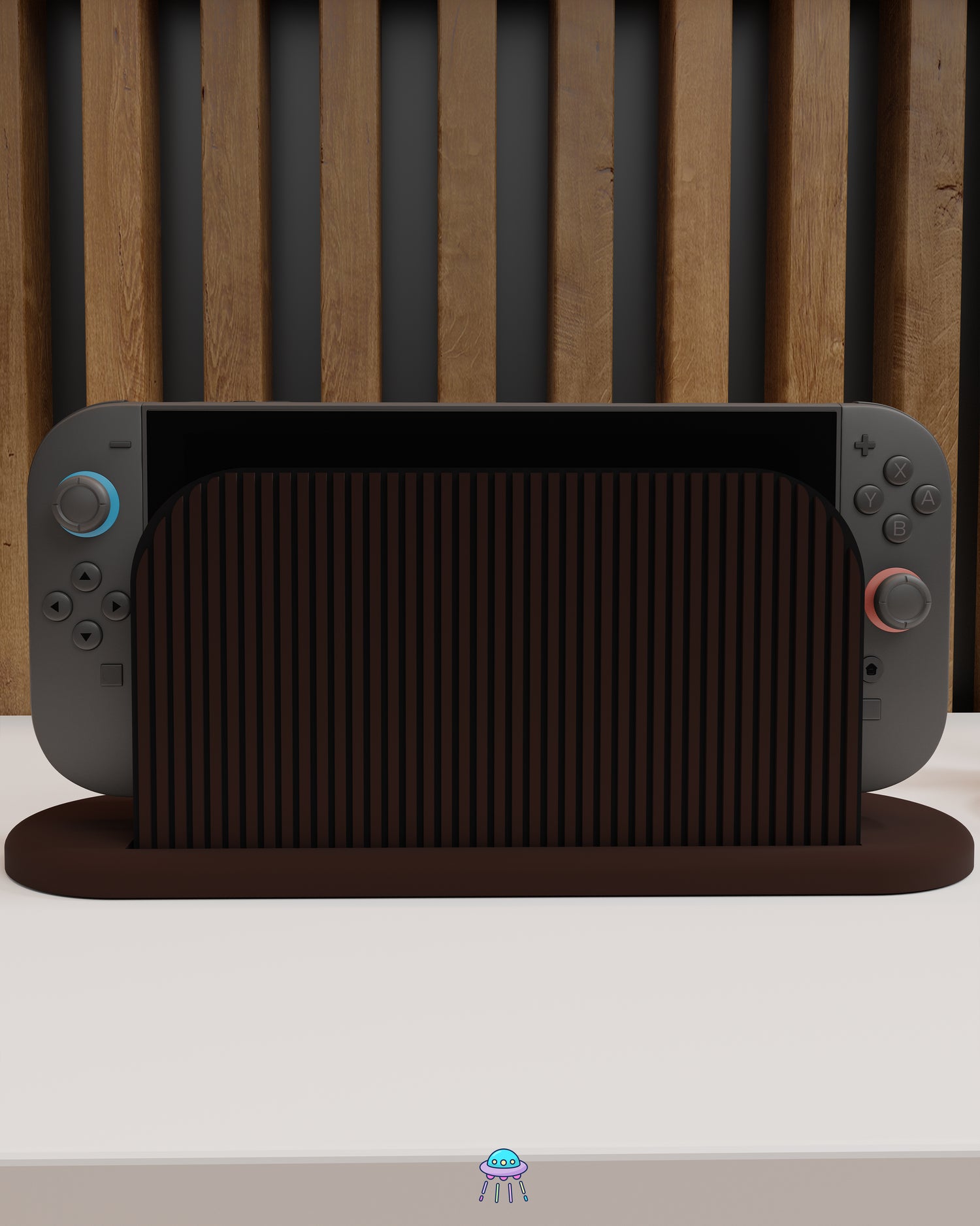 Walnut Dock Cover for Nintendo Switch 2 – Original Faceplate Design