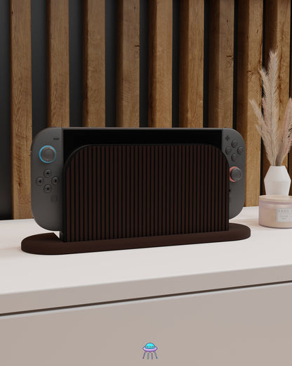 Walnut Dock Cover for Nintendo Switch 2 – Original Faceplate Design