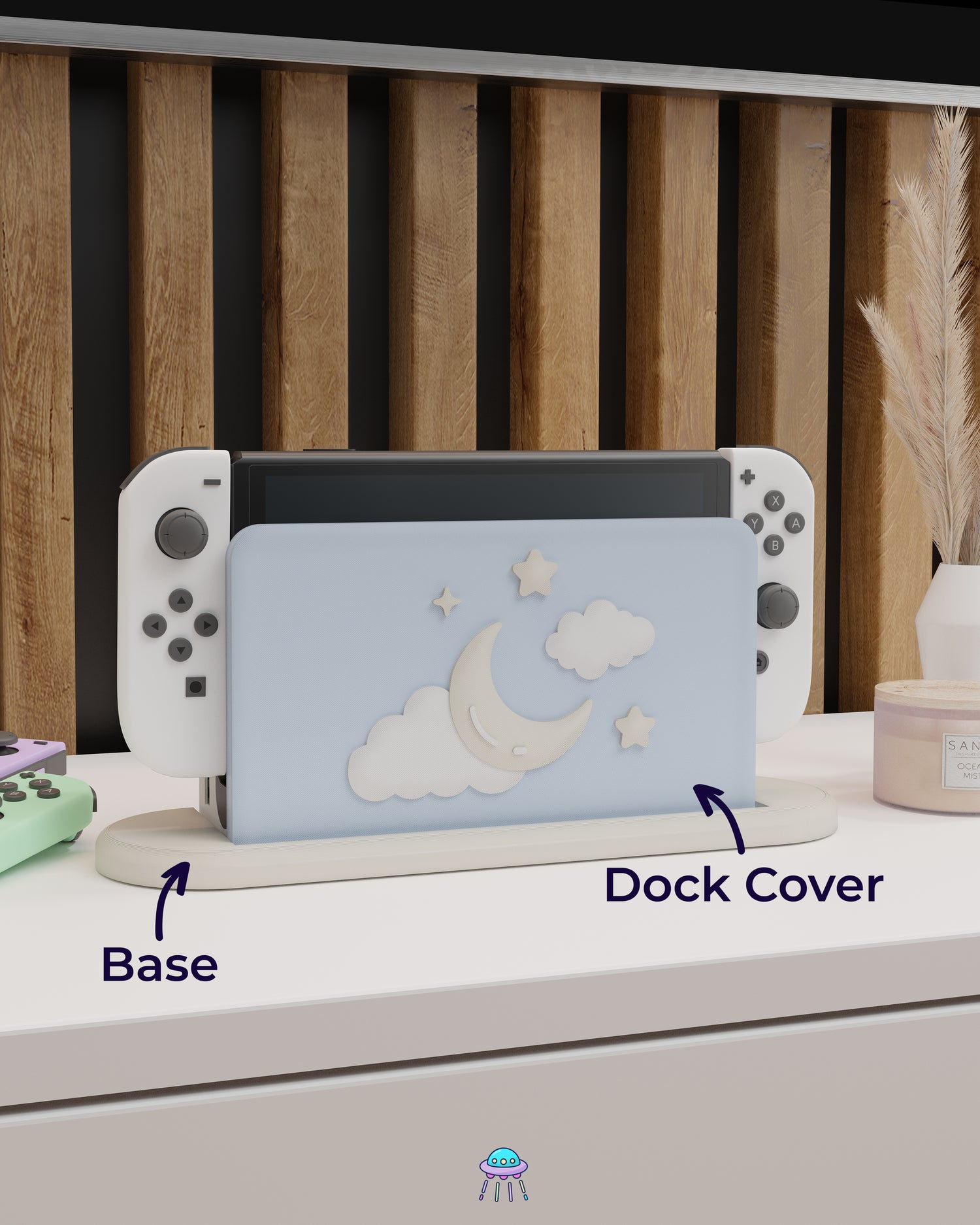 Winter Dreams Dock Cover for Nintendo Switch – Original Faceplate Design