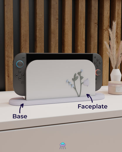 Snow Blossom Cover for Nintendo Switch 2 – Original Faceplate Design