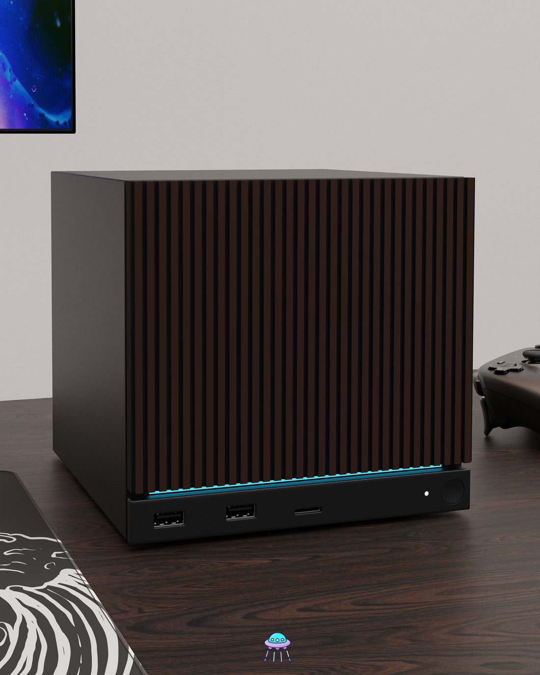 Walnut Valve Steam Machine Faceplate / Face Cover - In Stock