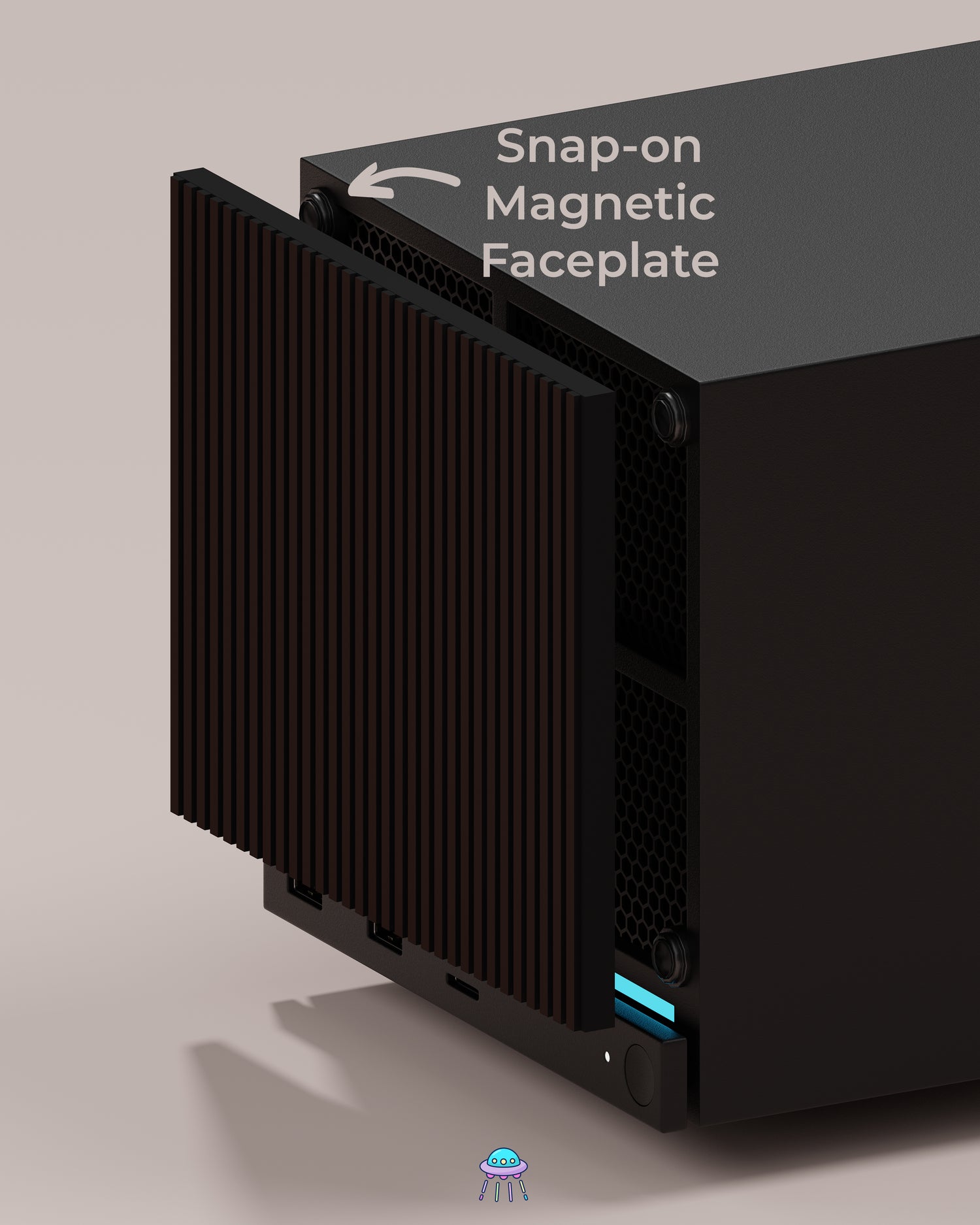 Walnut Valve Steam Machine Faceplate / Face Cover - In Stock