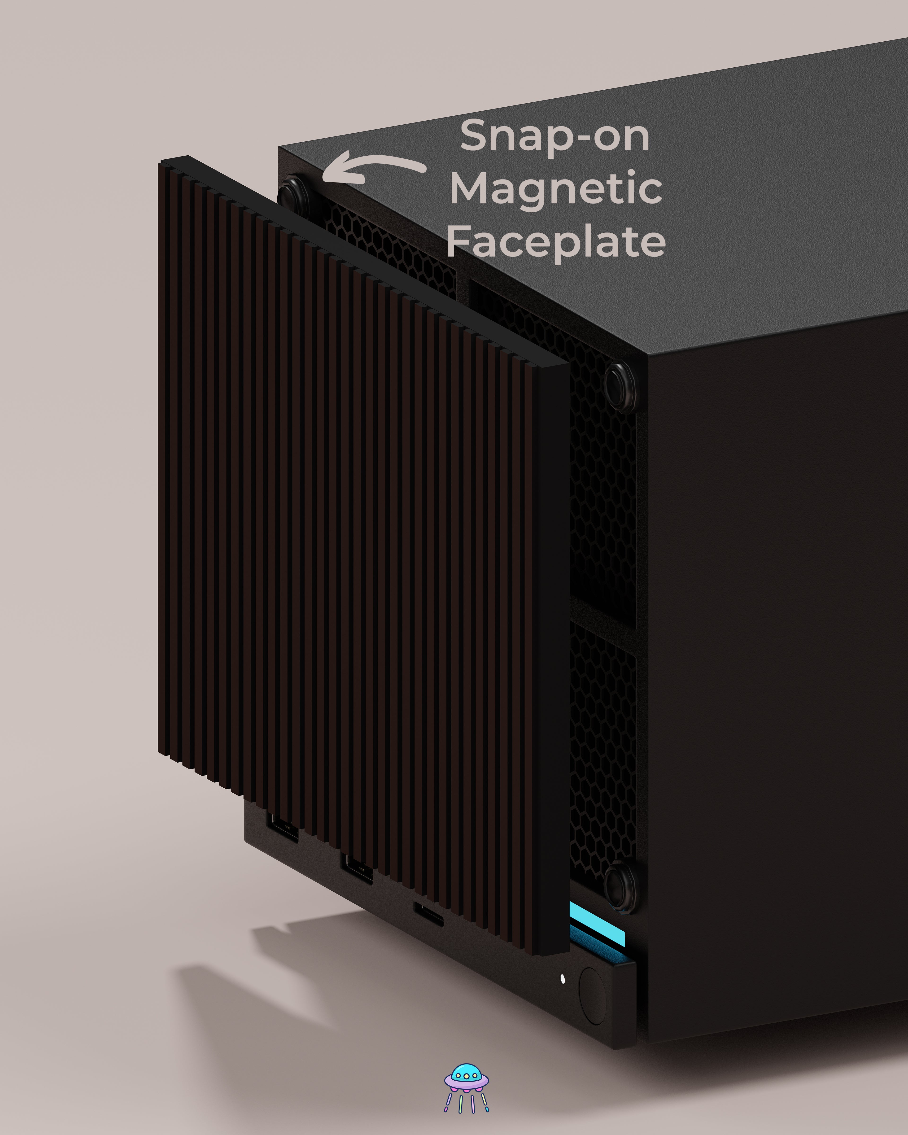 Walnut Valve Steam Machine Faceplate / Face Cover - In Stock