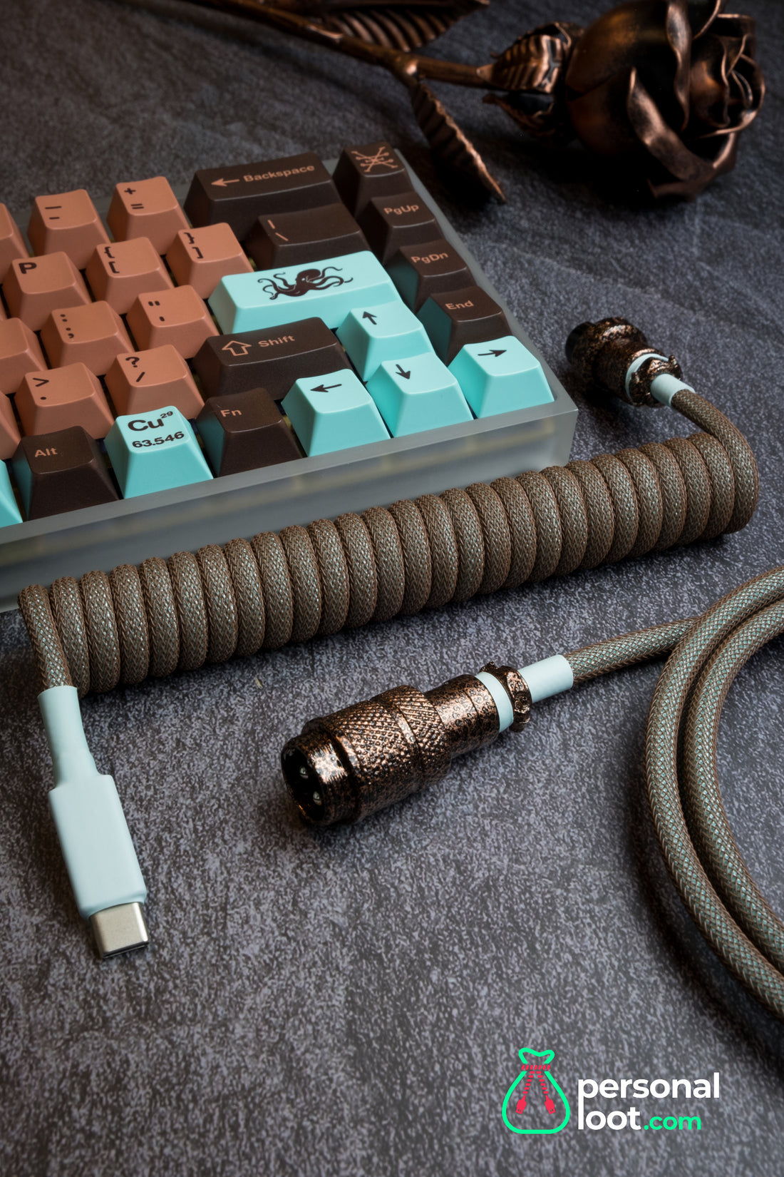Copper Themed Keyboard Cable