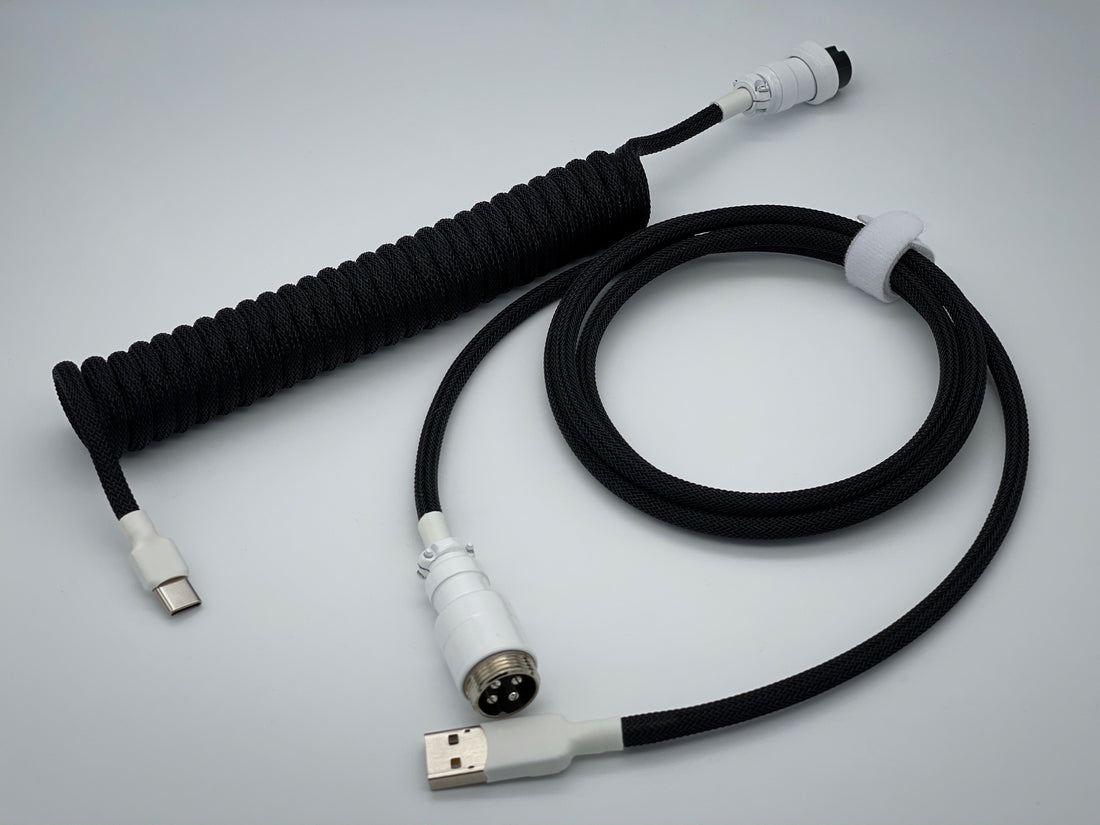 White on Black Keyboard Cable
